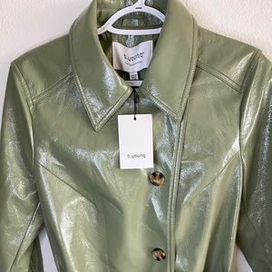 NWT- B.YOUNG Olive Green Trench Coat